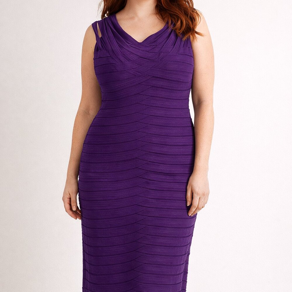 👗 2 fo $30 | Purple Layered Cocktail Dress | Frank Lyman | Great Condition